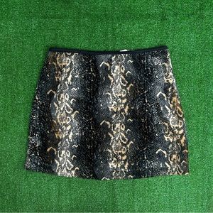 Vintage 90s Made in USA Soft Animal Print Skirt